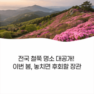 벚꽃 끝난 봄, 철쭉으로 다시 시작되는 꽃놀이 여행