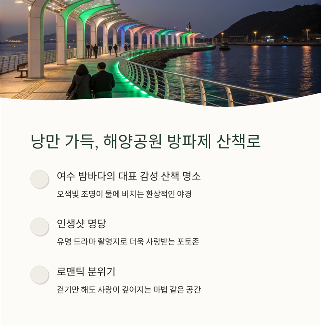 낭만 그 자체, 해양공원 방파제 산책로