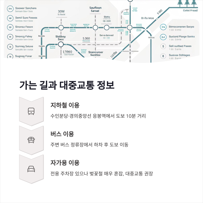 가는 길과 대중교통 정보