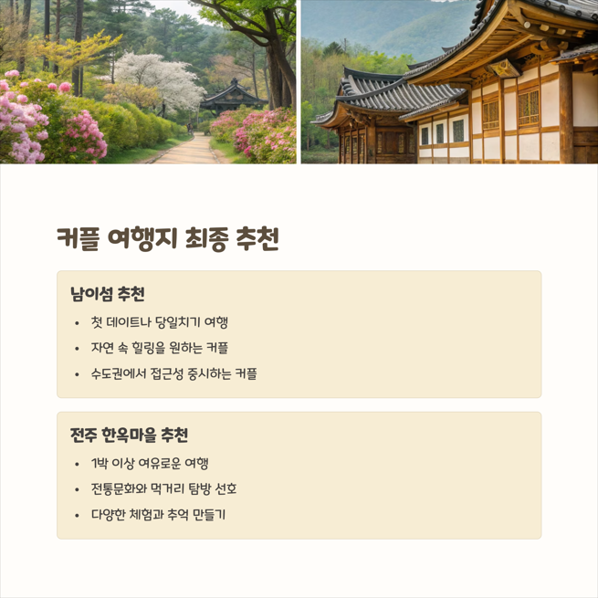 여행 총평과 선택 팁 - 커플별 맞춤 추천 마무리