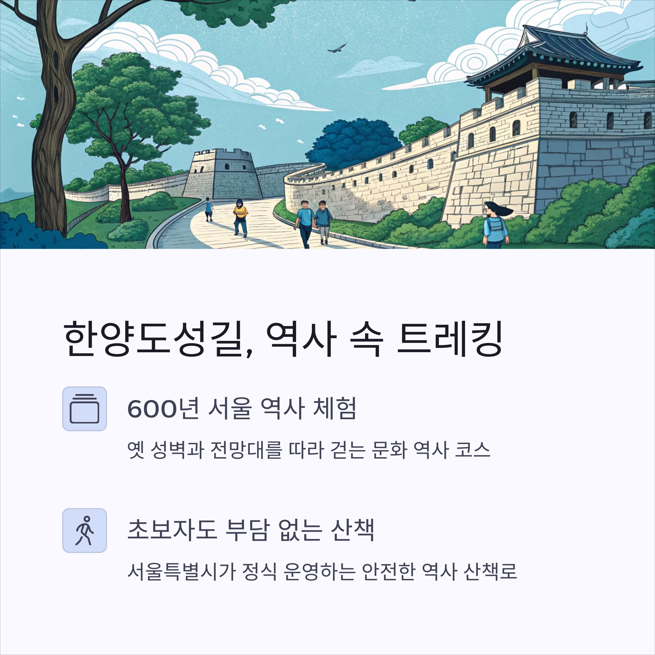 1. 한양도성길 따라 걷는 역사 속 트레킹 코스